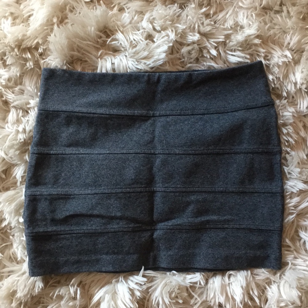 Grey bandage mini skirt